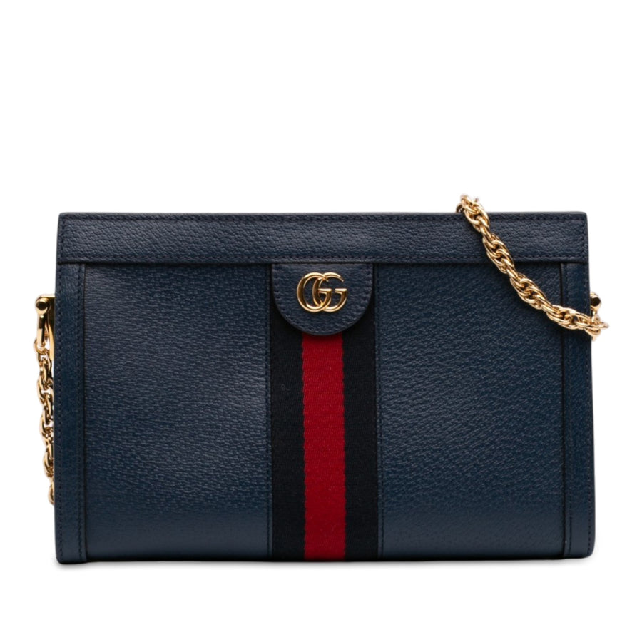 Gucci Small Calfskin Web Ophidia Chain