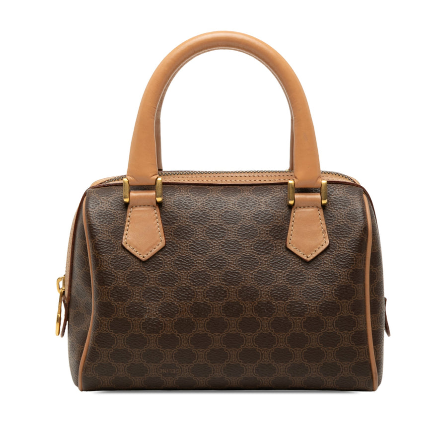 Celine Boston Bag Triomphe Coated Canvas