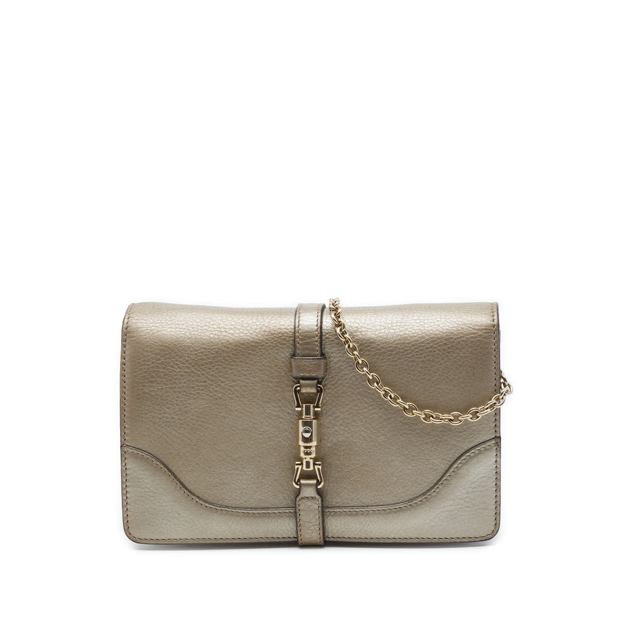 Gucci Metallic Pebbled Calfskin Piston