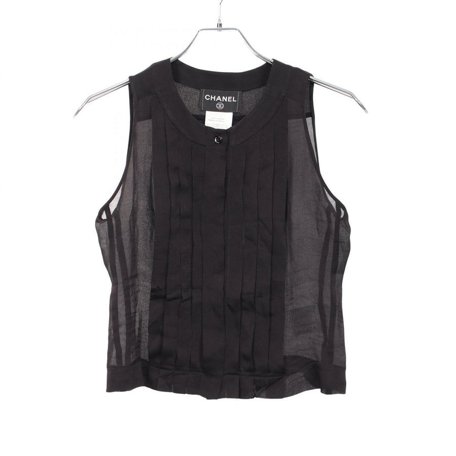 Chanel Sleeveless Pleated Blouse Top #36
