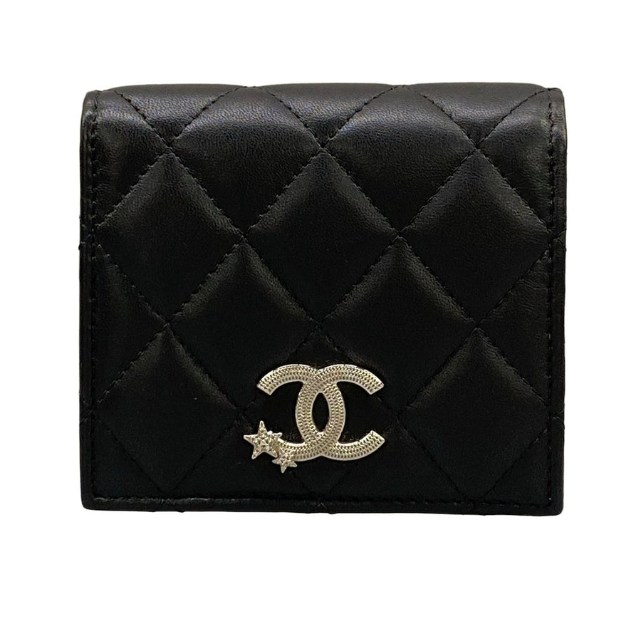 Chanel Matelasse Black Lambskin Bifold