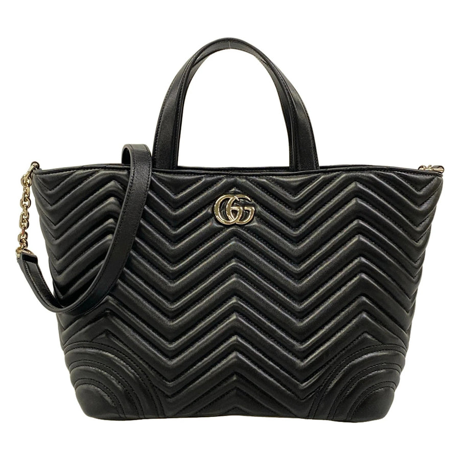 Gucci Gg Marmont Black Leather Shoulder