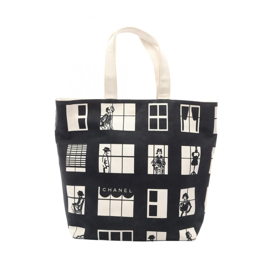 Chanel Window Line Tote Handbag Canvas