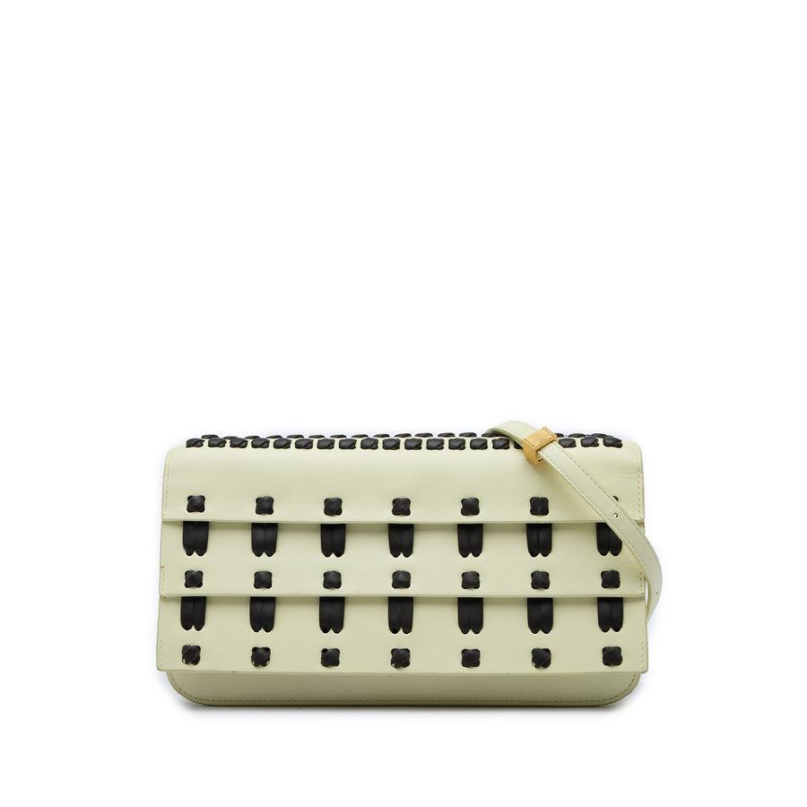 Bottega Veneta Lambskin Whipstitch Flap