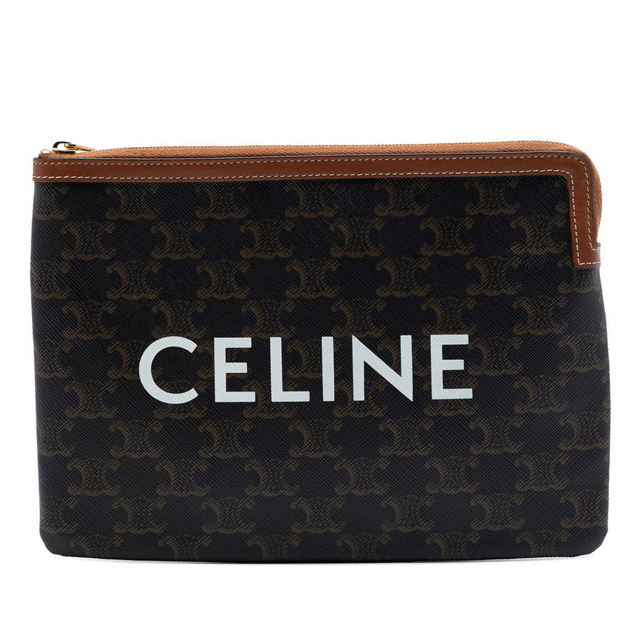 Celine Small Triomphe Coated Canvas
