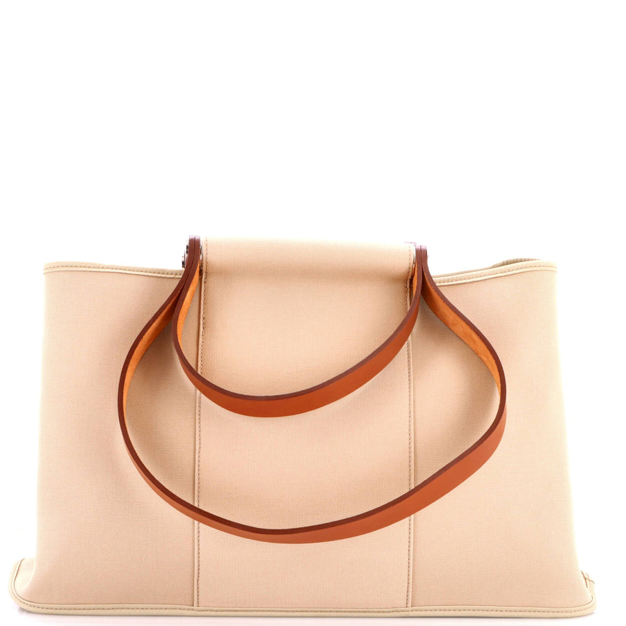 Hermes Cabag Elan Toile And Leather 39