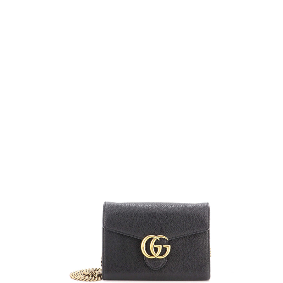 Gucci Gg Marmont Chain Wallet Leather