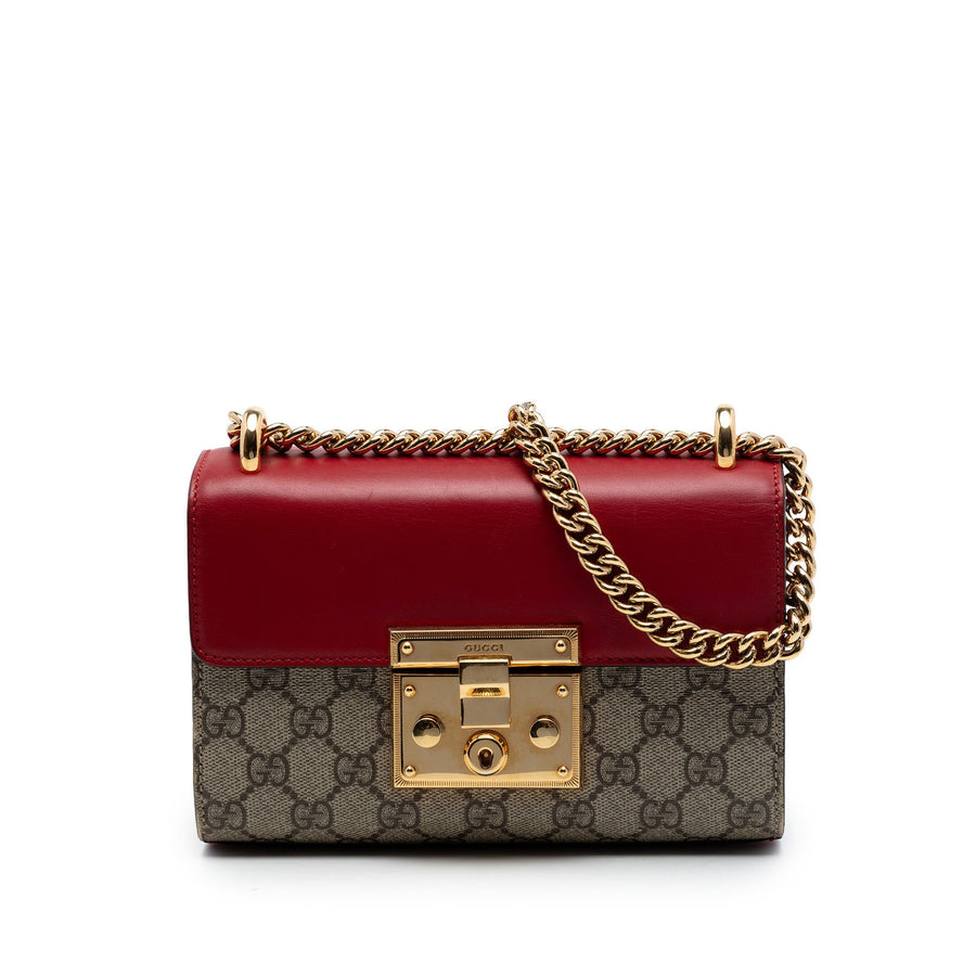 Gucci Small Gg Supreme Padlock Crossbody