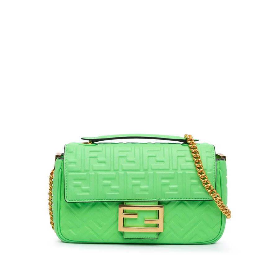 Fendi Midi Baguette Chain Bag Zucca