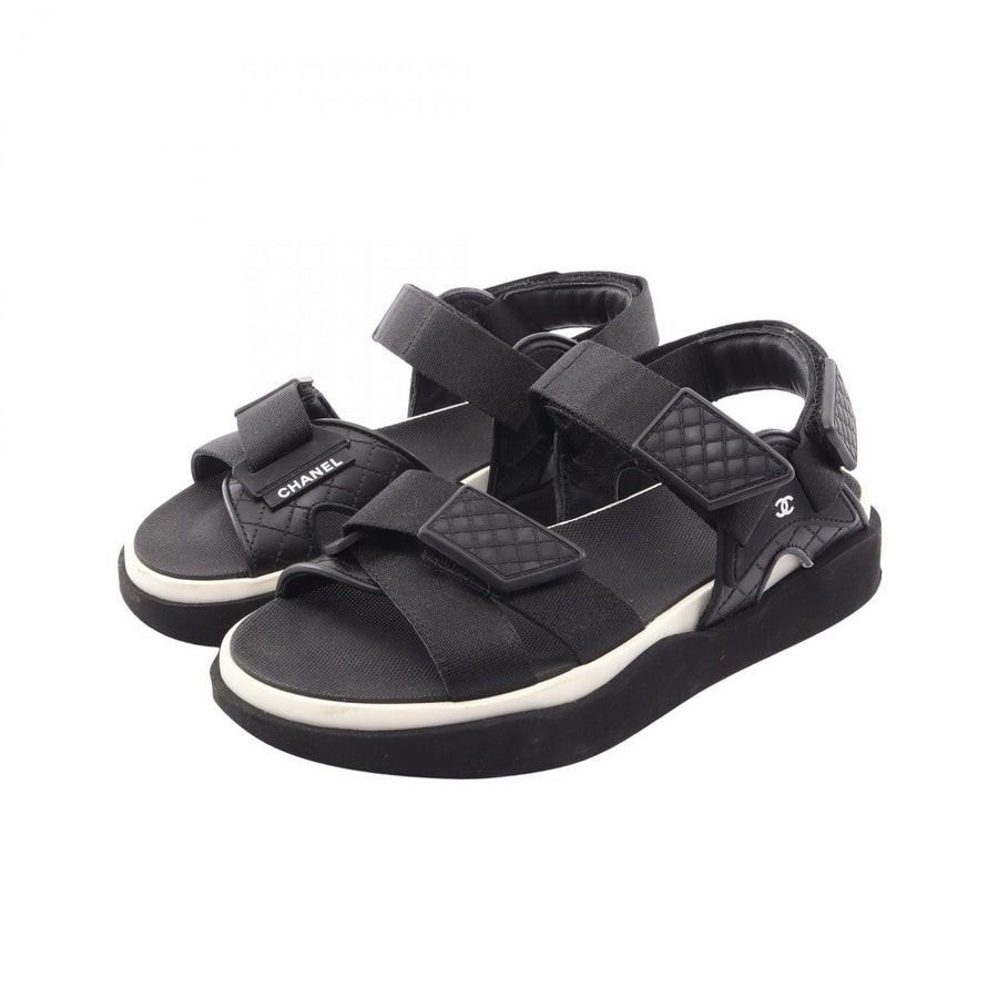 Chanel Coco Mark Matelasse Sandals Shoes