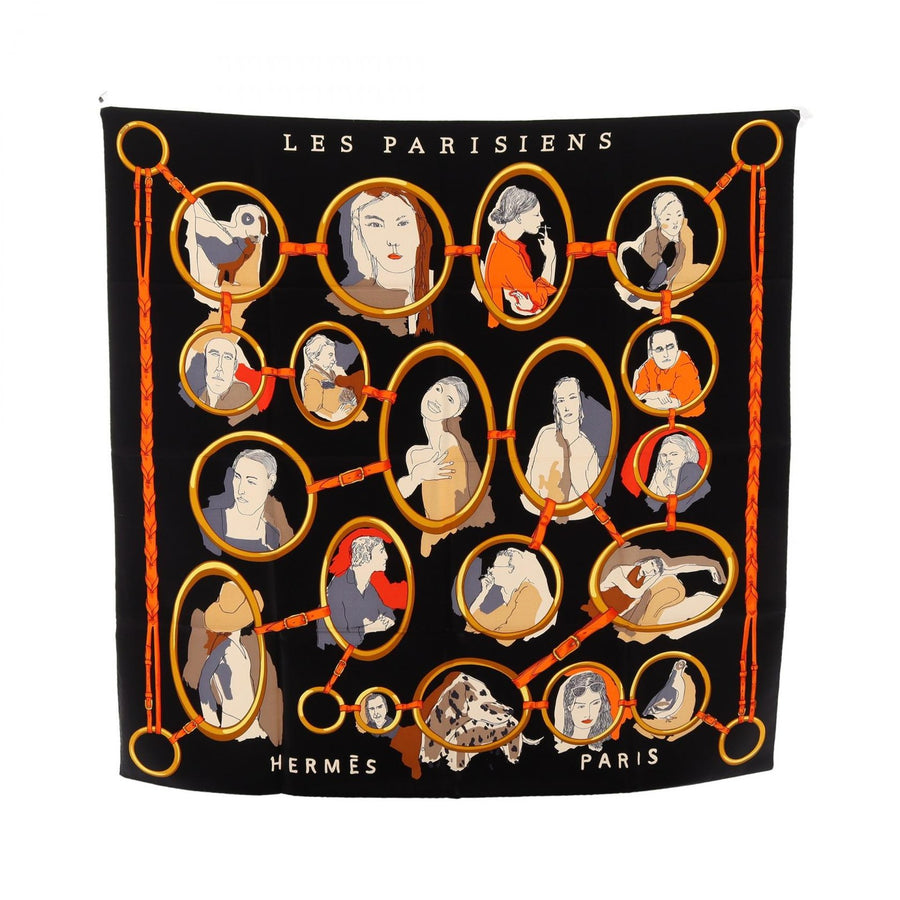 Hermes Carre 90 Les Parisiens Scarf Wrap