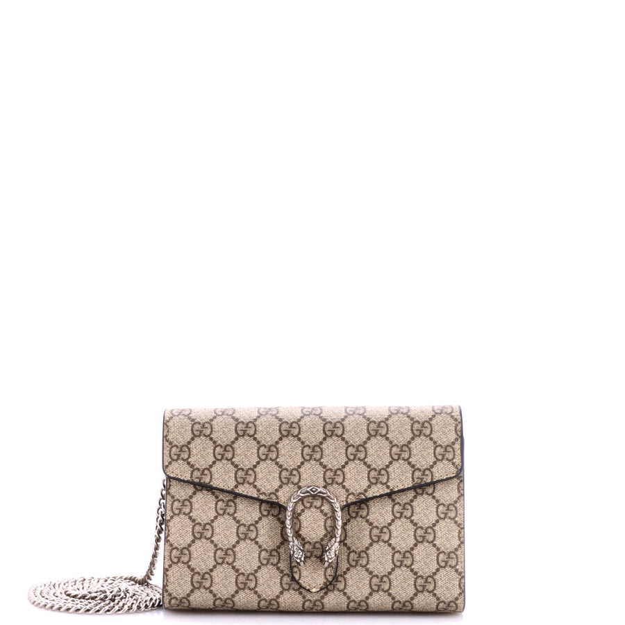 Gucci Dionysus Chain Wallet Gg Coated