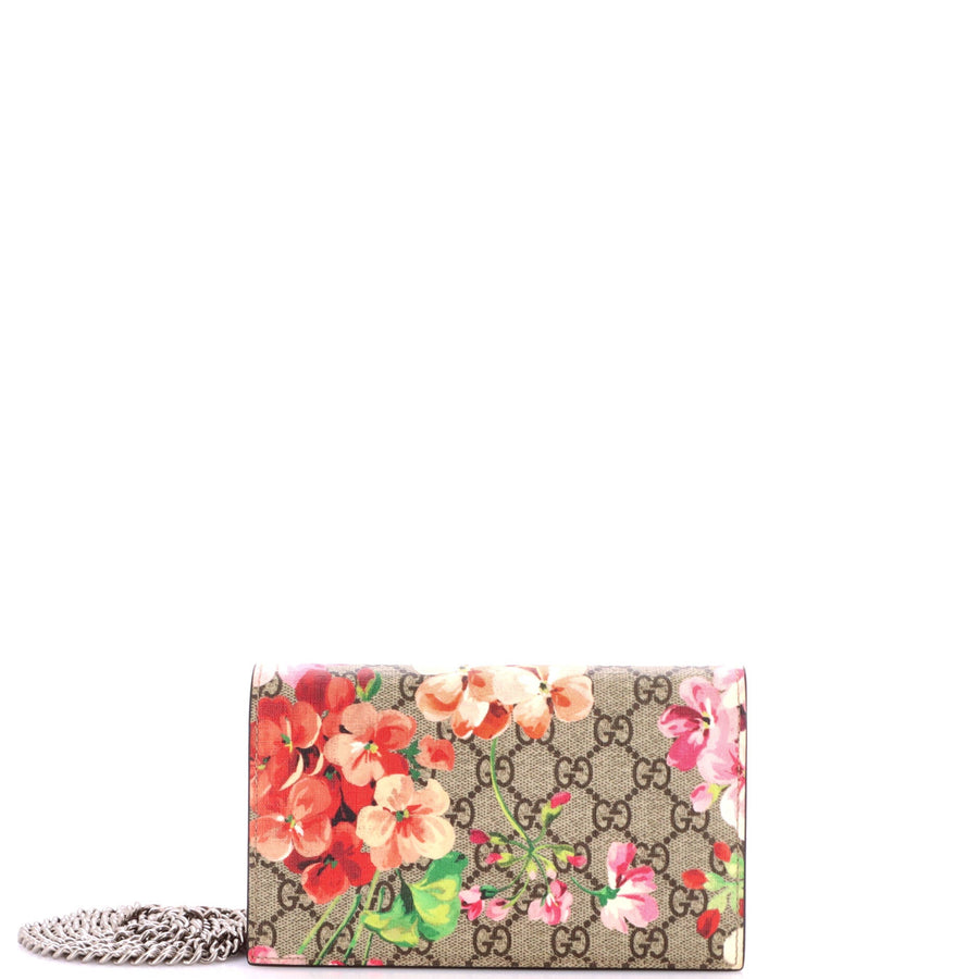 Gucci Chain Wallet Blooms Print Gg