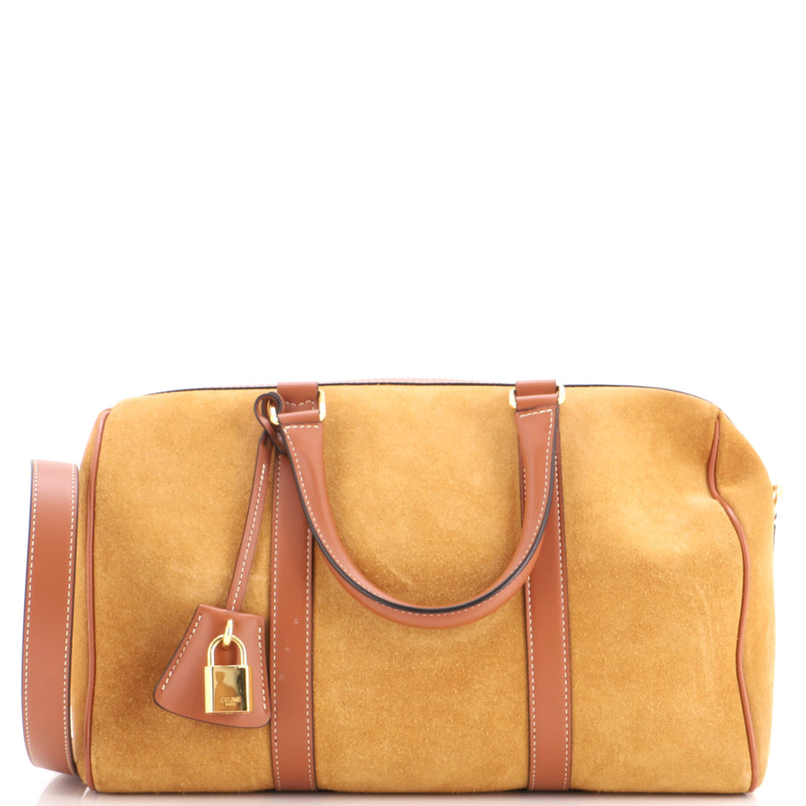 Celine Convertible Boston Bag Suede And