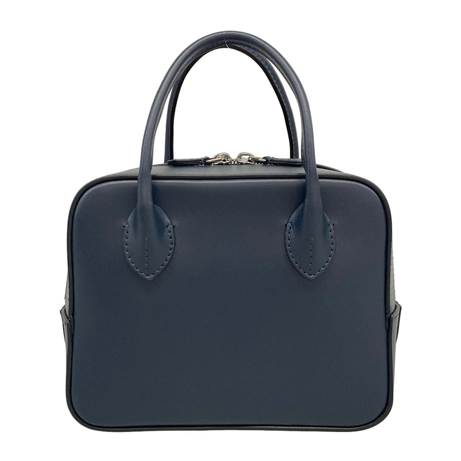 Maisoncanau Navy Leather Handbag