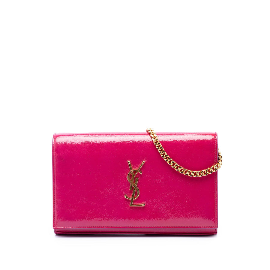 Saint Laurent Patent Kate Wallet On