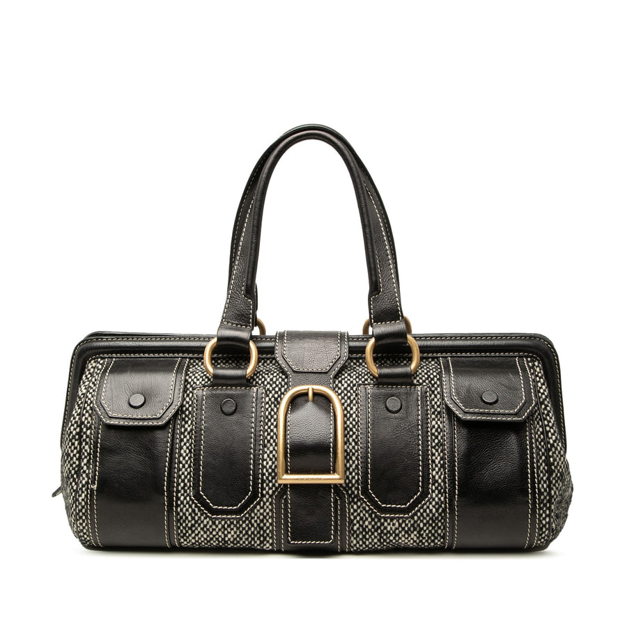 Celine Tweed And Leather Ella Frame