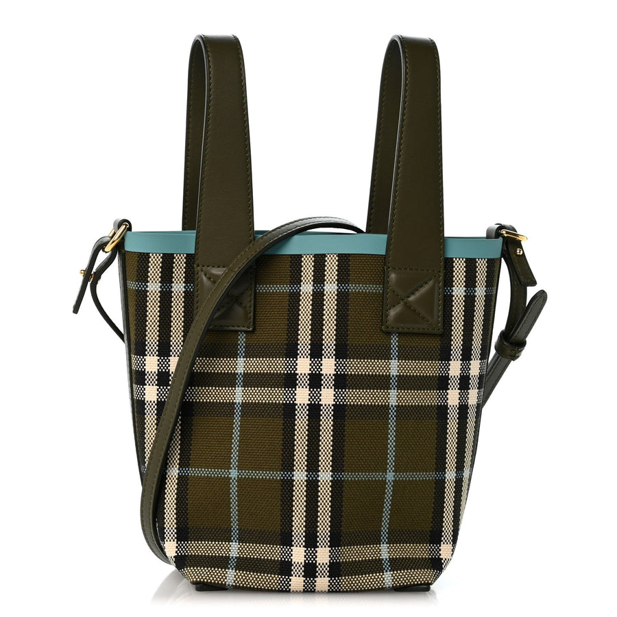 Burberry Cotton Check Mini London Tote