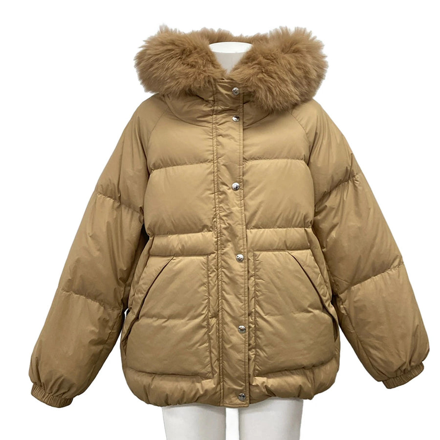 Yves Salomon Beige Nylon Down Women's