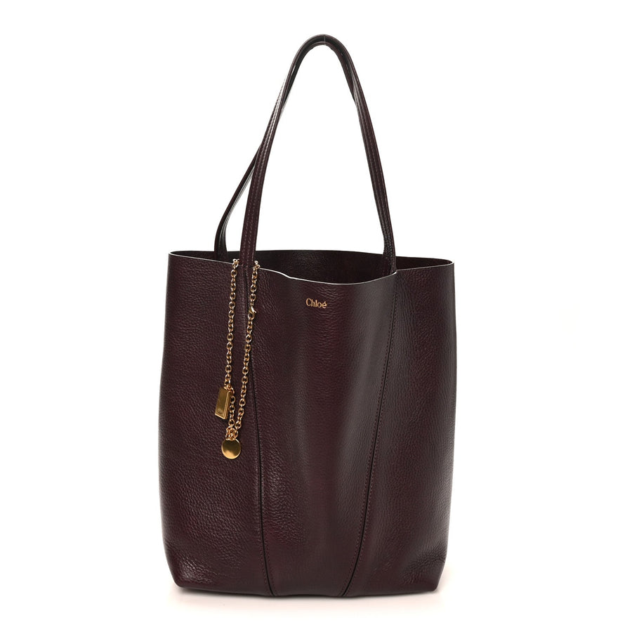 Chloe Grained Calfskin Medium Spin Tote