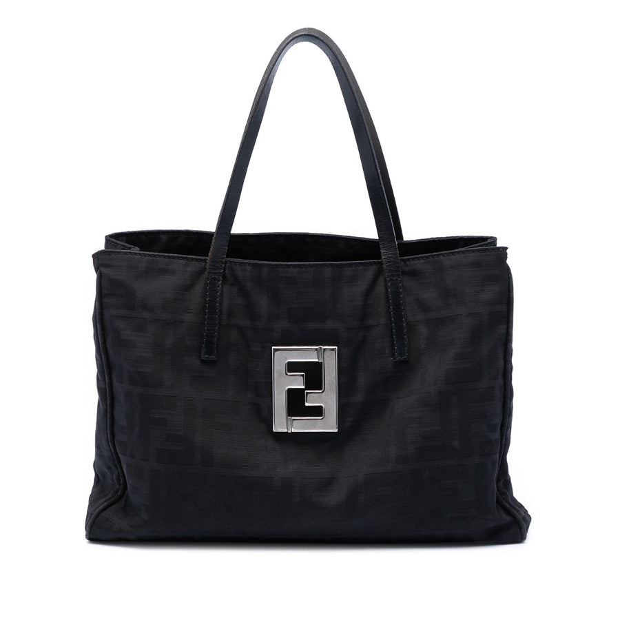 Fendi Zucca Canvas Tote Pre-Loved Black
