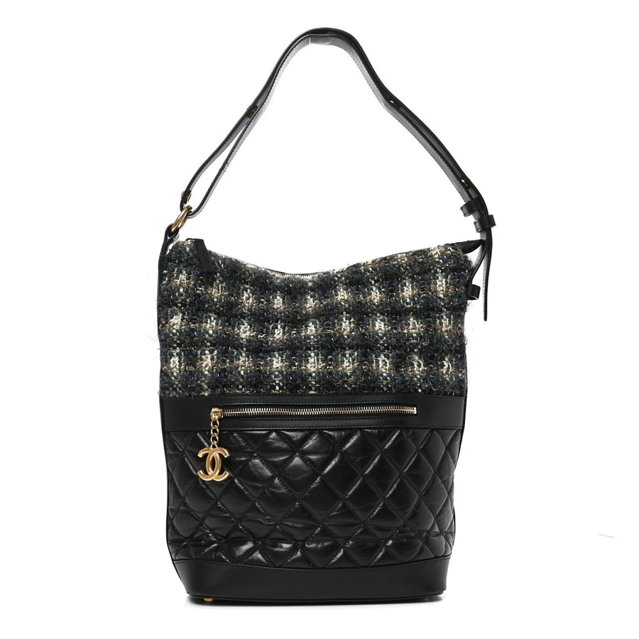 Chanel Tweed Aged Calfskin Quilted
