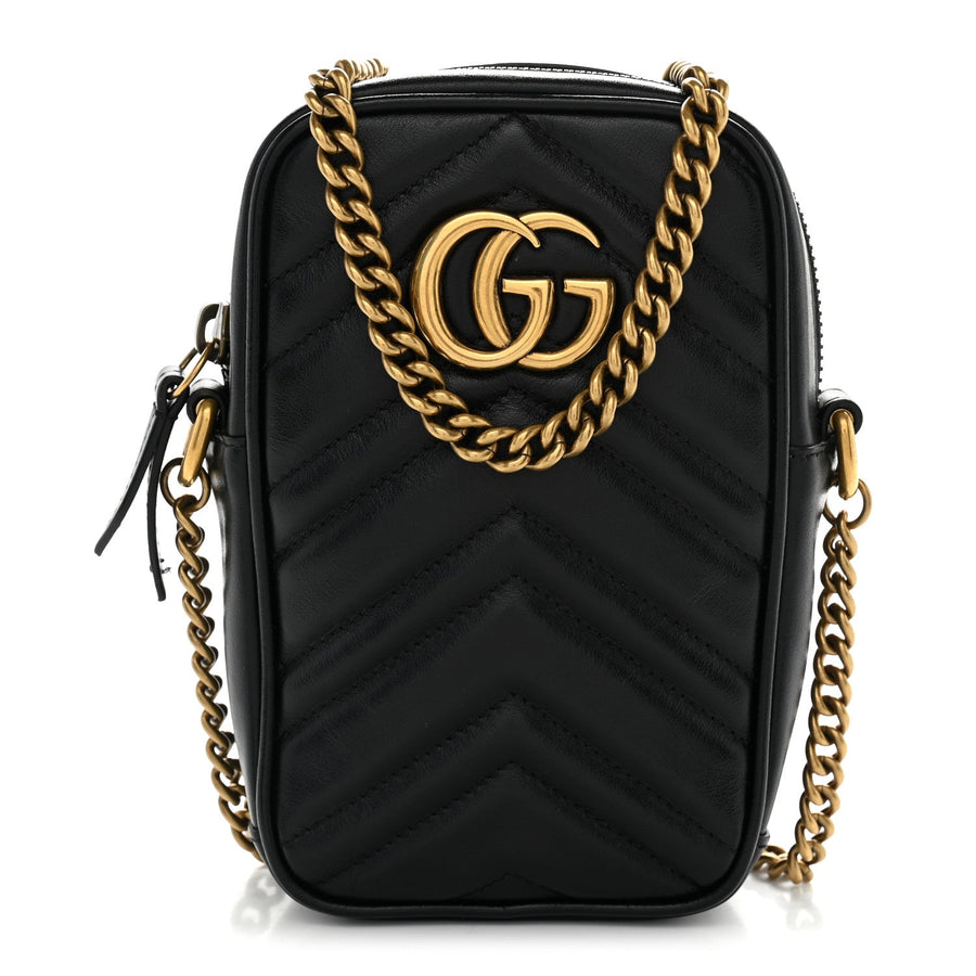 Gucci Calfskin Matelasse Mini Gg Marmont
