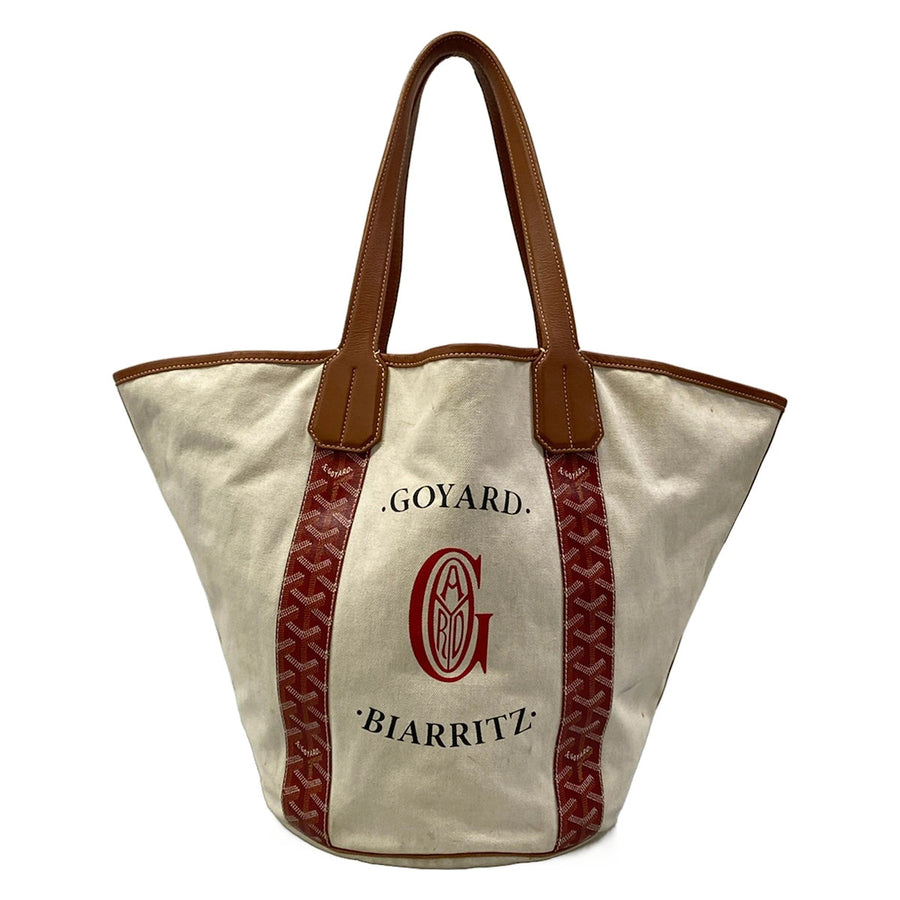 Goyard Belharra Red Cream Brown Coated