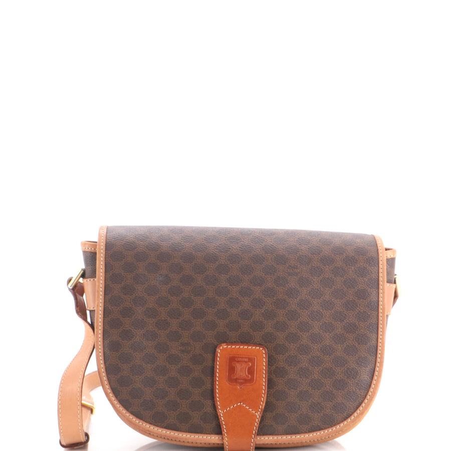 Celine Vintage Saddle Flap Shoulder Bag