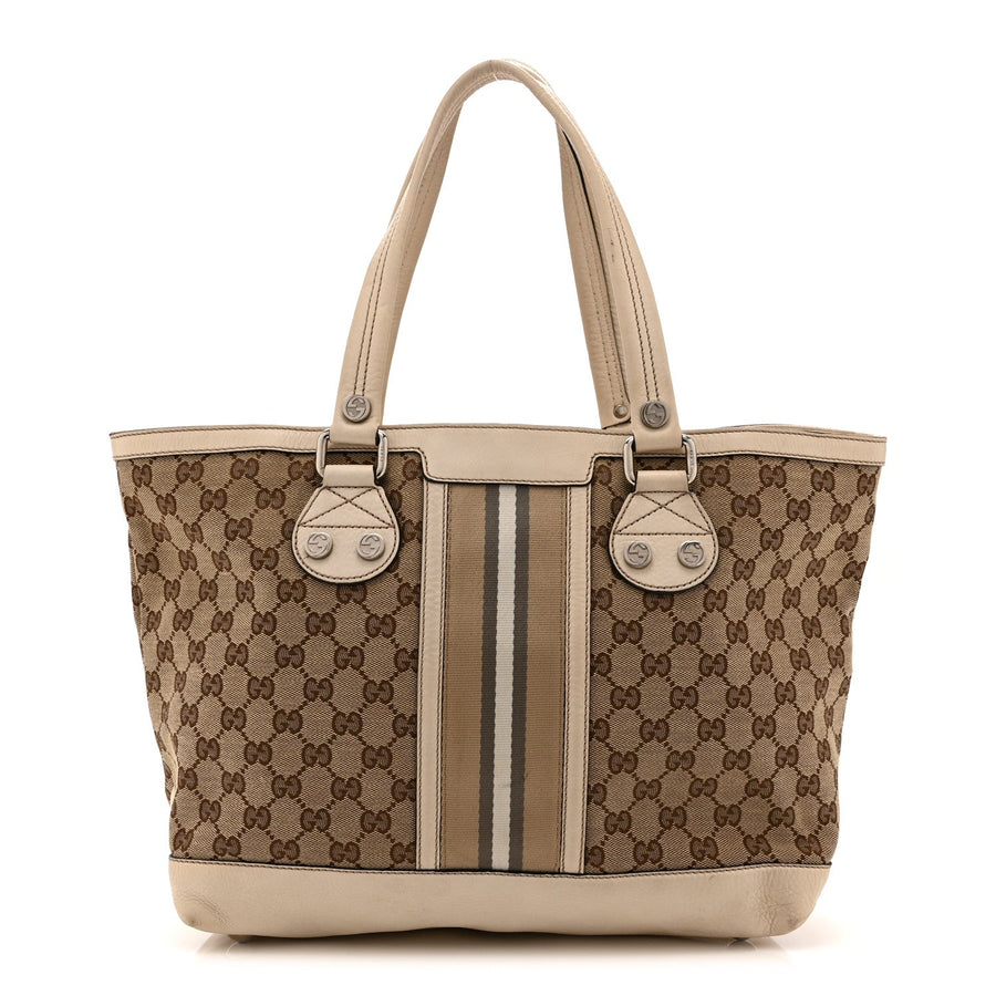 Gucci Web Sunset Tote Off White