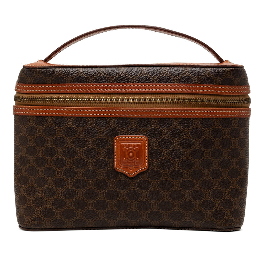 Celine Macadam Coated Canvas Vanity Bag