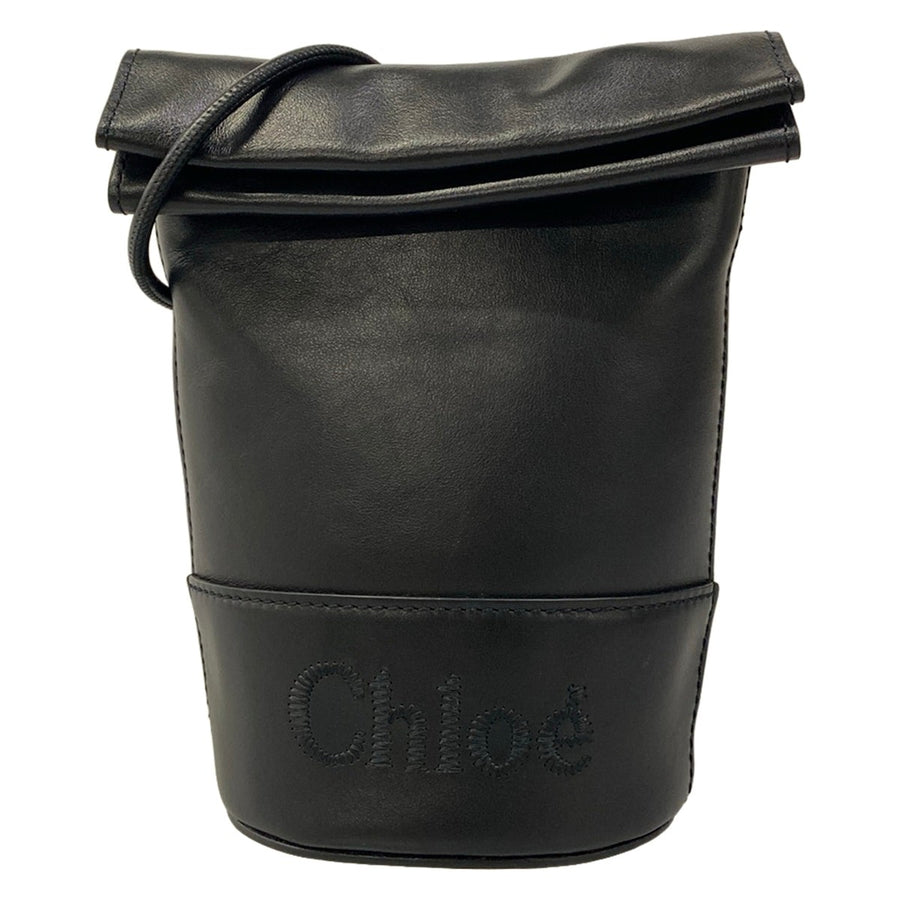 Chloe Sense Black Leather Shoulder Bag