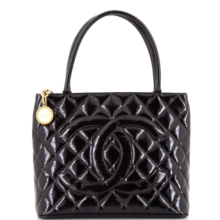 Chanel Medallion Tote Quilted Patent