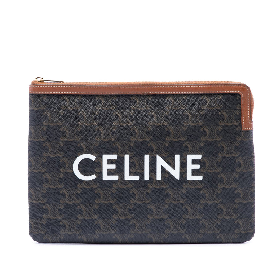 Celine Small Triomphe Coated Canvas