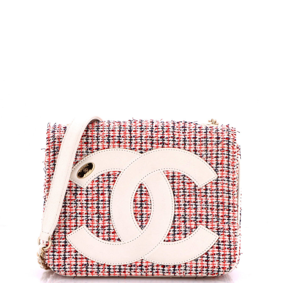 Chanel Cc Mania Flap Bag Tweed With