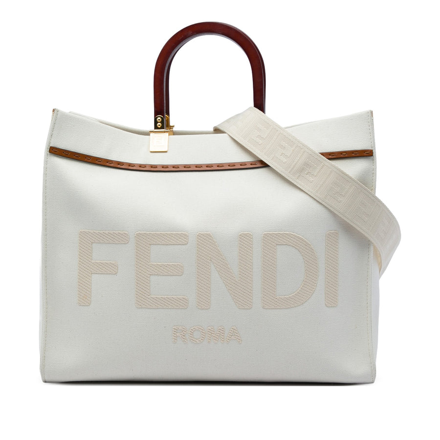 Fendi Medium Canvas Sunshine Shopper