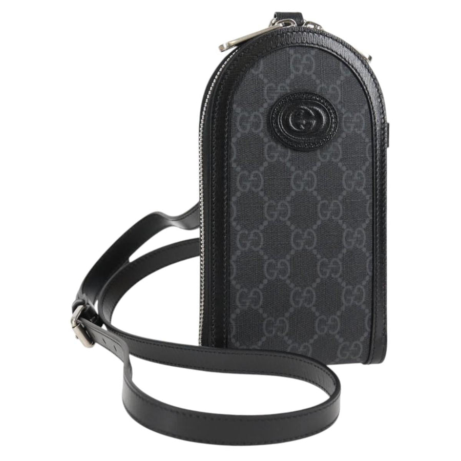 Gucci Gg Supreme Shoulder Bag Pvc Black