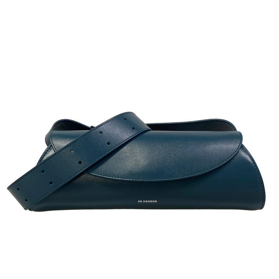 Jil Sander Cannolo Small Blue Leather