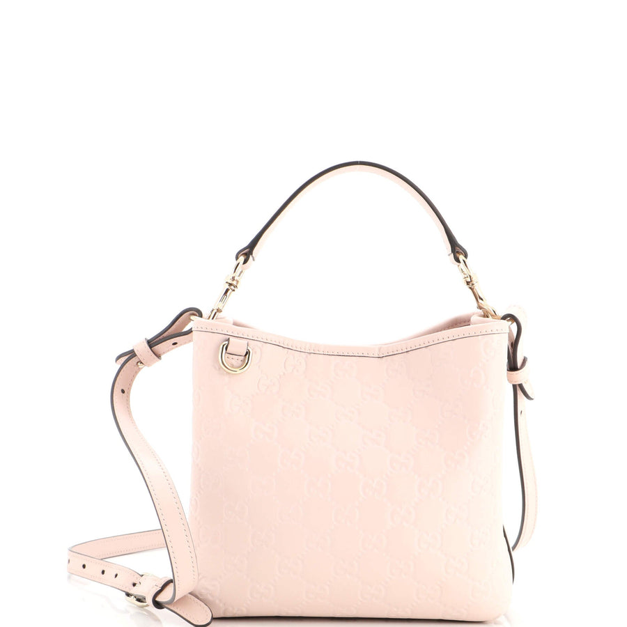 Gucci Gg Emblem Bucket Bag Embossed