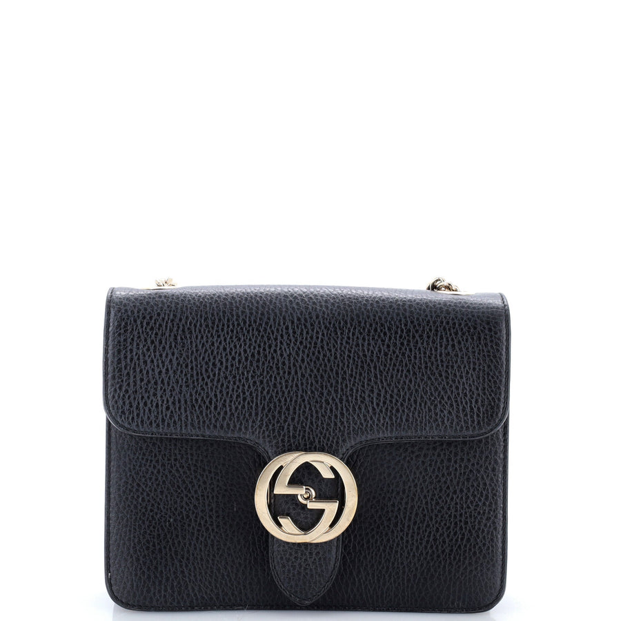 Gucci Interlocking Shoulder Bag Leather