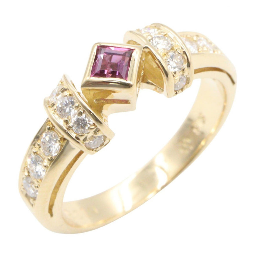 Jewelry Ruby Diamond Ring 18Kyg Yellow