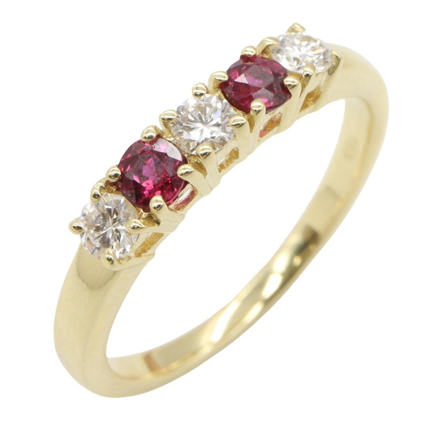 Jewelry Ruby Diamond Ring 18Kyg Yellow