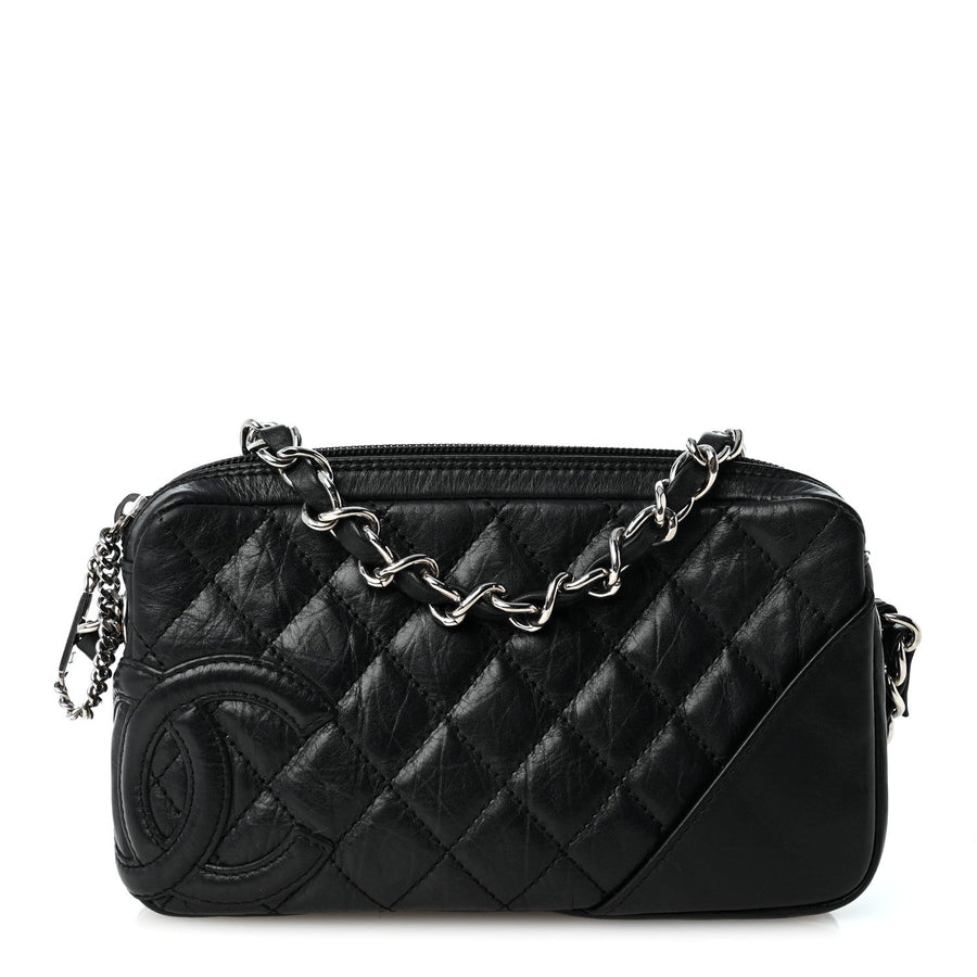 Chanel Aged Calfskin Quilted Cotton Club