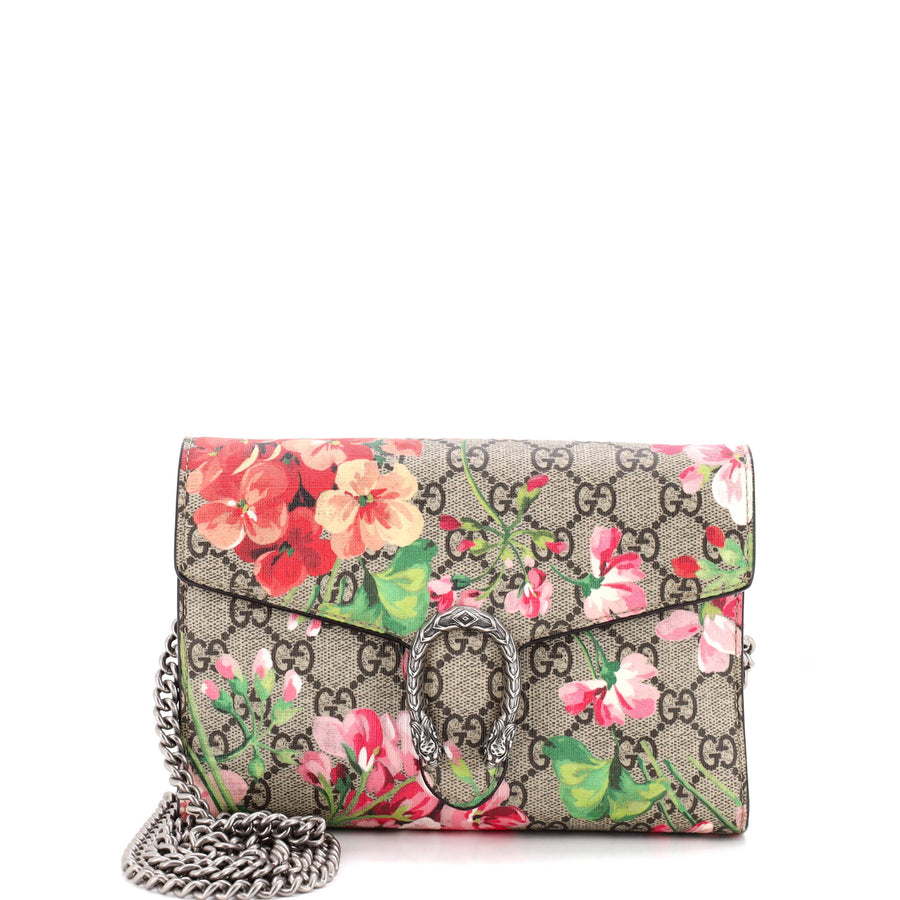 Gucci Dionysus Chain Wallet Blooms Print