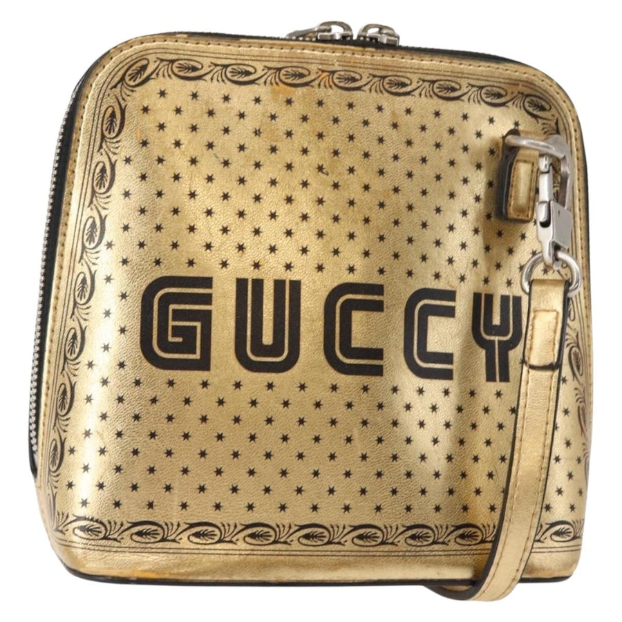Gucci Guccy Print Guccixsega Bag Leather