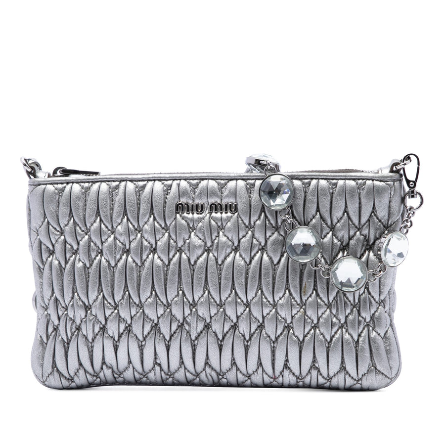 Miu Metallic Matelasse Nappa