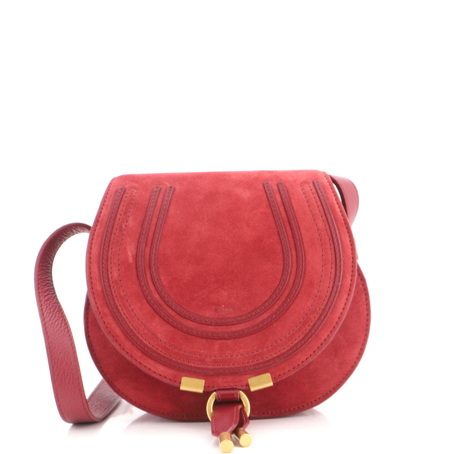 Chloe Marcie Crossbody Bag Suede Small