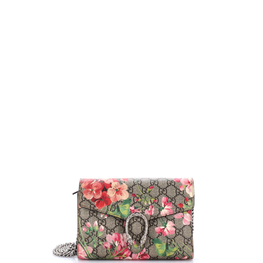 Gucci Dionysus Chain Wallet Blooms Print