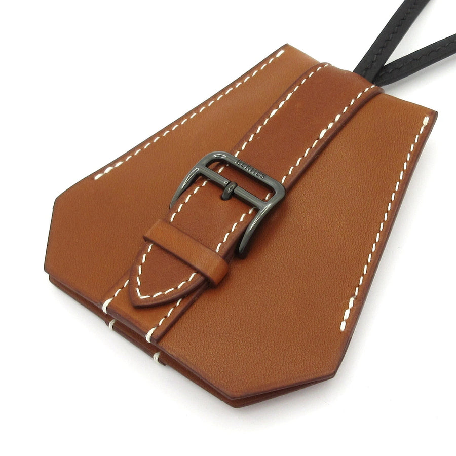 Hermes Clochette Black Brown Leather
