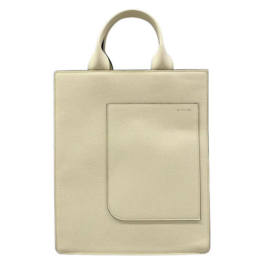 Valextra Boxy Small Cream Leather